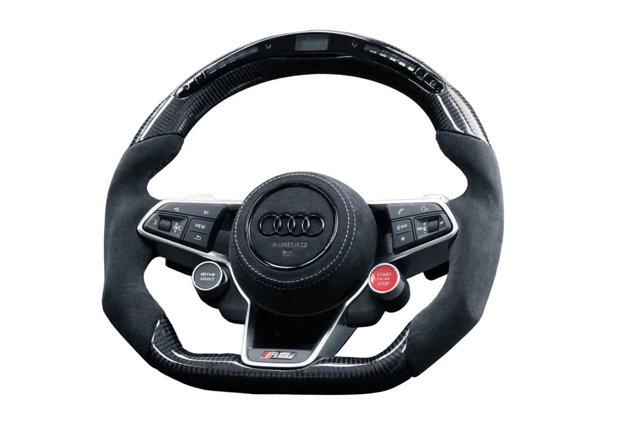 Carbon fibre and Alcantara custom steering wheel